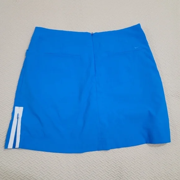 Nike Golf Skort Blue Skort Activewear Skirt with Shorts Zipper sides Size 10 - Picture 3 of 15